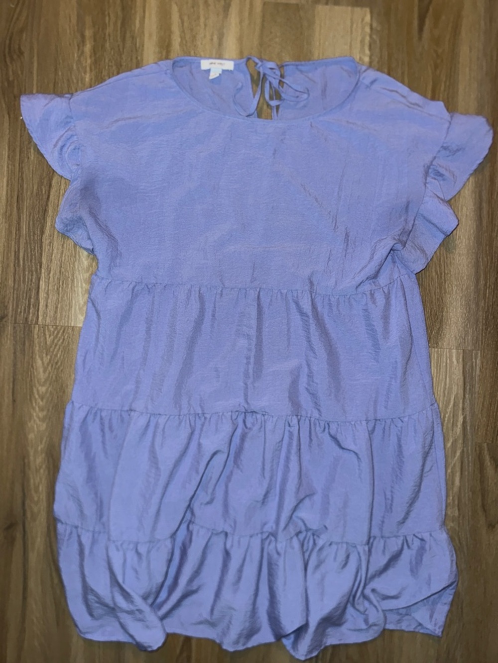 Nine West Lavender Tiered Ruffle Dress